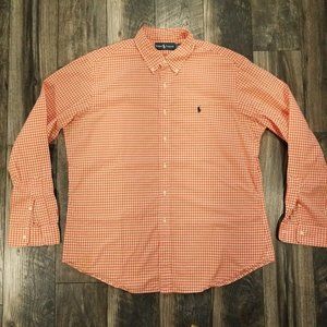 Polo Ralph Lauren Classic Orange Gingham Shirt